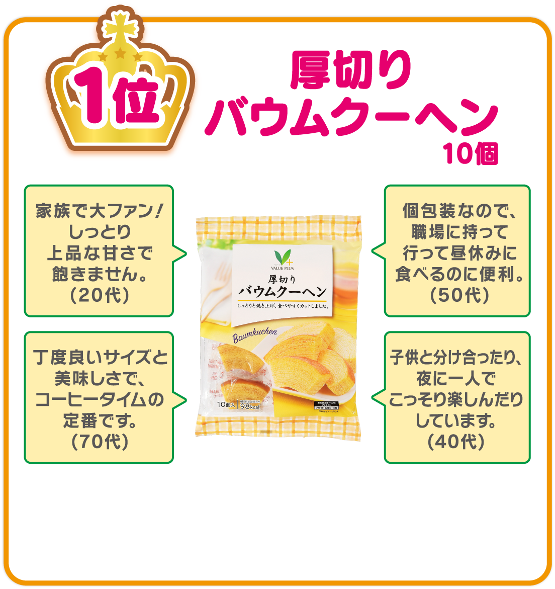 厚切りバウムクーヘン10個