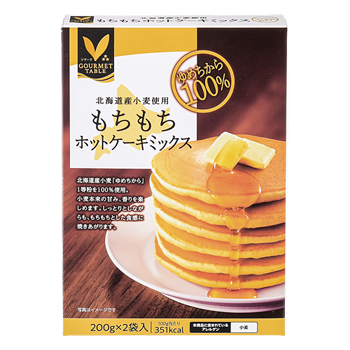 北海道産小麦使用　もちもちホットケーキミックス