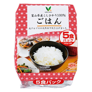 富山県産こしひかり１００％　ごはん５食パック