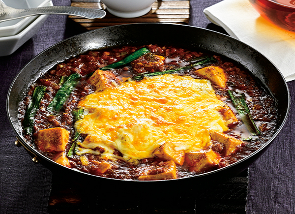 隠し味はカレー！チーズ麻婆豆腐