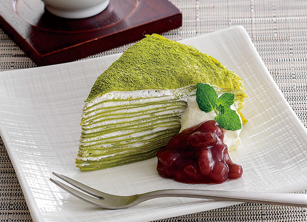 緑茶のクレープケーキ