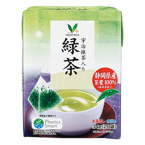 宇治抹茶入り緑茶｜Vマーク：信頼の生活ブランド｜株式会社八社会