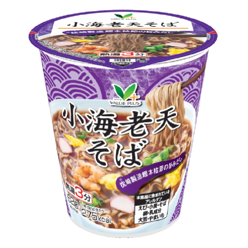 そばがきです 小海老天そば｜Vマーク：信頼の生活ブランド｜株式会社八社会