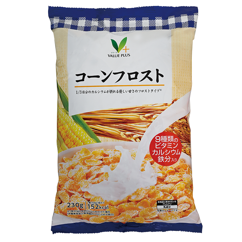 コーンフロスト｜Vマーク：信頼の生活ブランド｜株式会社八社会