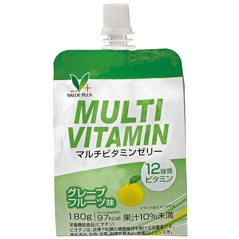 マルチビタミンゼリー｜Vマーク：信頼の生活ブランド｜株式会社八社会